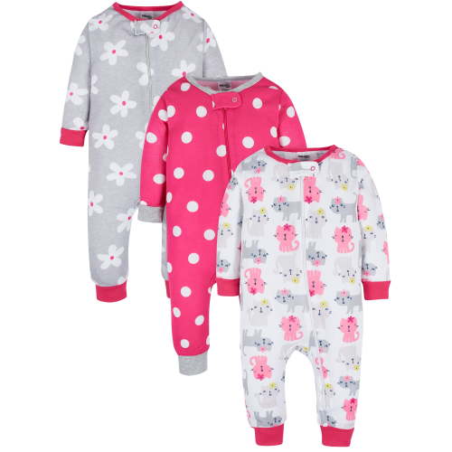 Onesies Brand Gender Neutral Footless Unionsuits, 3-Pack, Sizes 0/3 Months - 5T