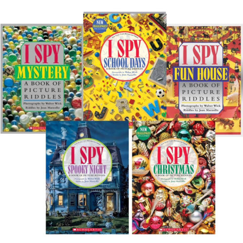 I Spy: a Book of Picture Riddles set of 5: Christmas; Fun House; Mystery; School Days; Spooky Night (I Spy)