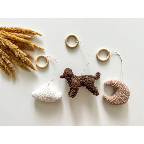 Boucle Poodle Baby Gym Toy: Cloud & Moon Activity Center