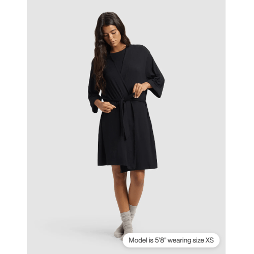 Women's Bamboo Stretch-Knit Kimono Robe