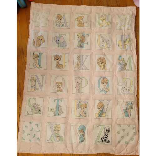 Child's Precious Moments Alphabet Knot Quilt