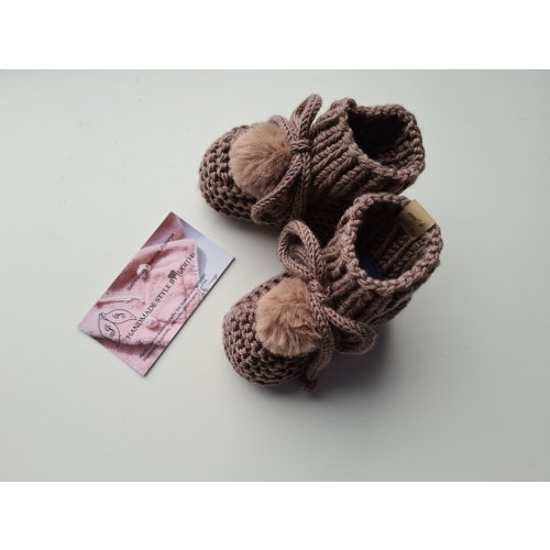 Hand Knit Merino Wool baby booties