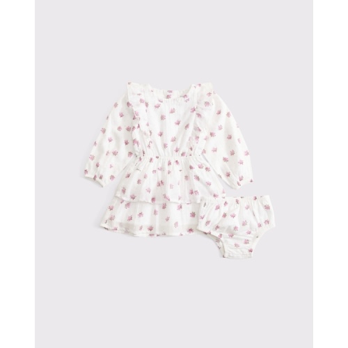 baby long-sleeve tiered dress
