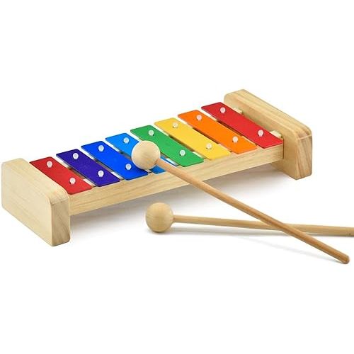 MUSICUBE Xylophone for Kids Wooden Xylophone with Mallets Orff Music Instrument for Educational Preschool Learning Baby Percussion Kit Professional Tuning Gift Choice for Children