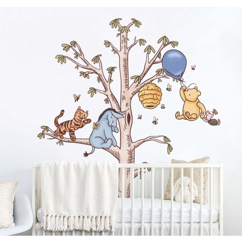 Classic Winnie the Pooh Nursery Tiger And Piglet on Tree Wall Decal Disney Wall Art Wall Sticker Wall Decor For Kids Room Decor