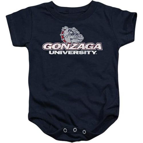 Gonzaga University Official Distressed Primary Unisex Infant Snap Suit for Baby