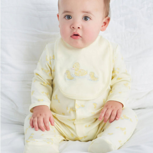 Little Ducks Footed One-Piece and Bib