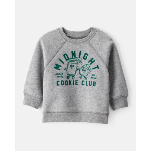 Baby Boy DayDream Fleece Midnight Cookie Club Long-Sleeve Pullover Sweatshirt - Grey - Carter's | Carter's