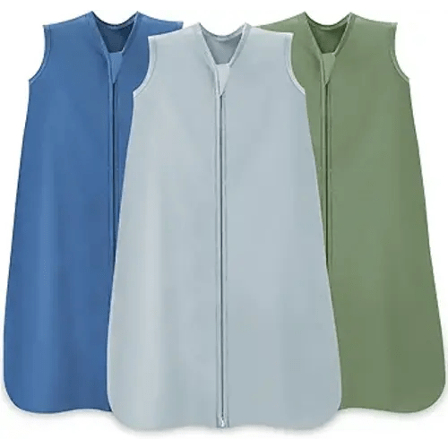 Baby Sleep Sack 0-6 Months,100% Cotton TOG 0.5 Wearable Blanket for Newborn and Infant, 3 Pack 2-Way Zipper Lightweight Sleeping Bags for Toddler