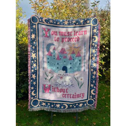 Proceed Without Certainty Woven Cotton Throw 54" x 72" *MADE TO ORDER*