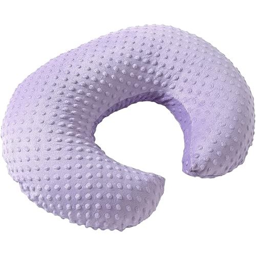 Aullar Pillowcase for Nursing Pillow and Positioner for Breastfeeding and Bottle Feeding, Propping Baby, Tummy Time, Baby Sitting Support, Awake-Time Support, Pillow Cover Only (Orchid)