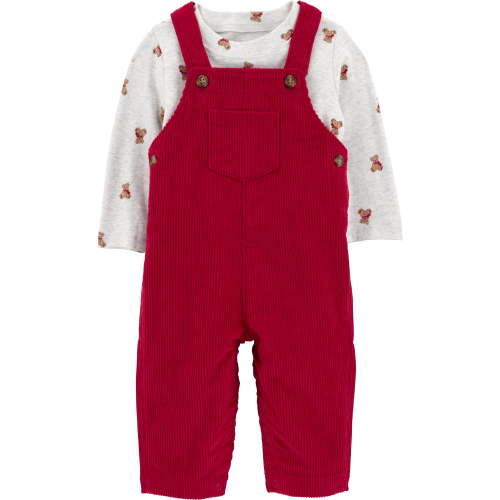Carter's Child of Mine Baby and Toddler Boy Overalls Set, 2-Piece Sizes 0/3-24 Months