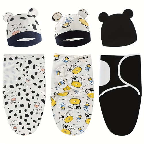 3-Pack Baby Swaddle Sacks - Newborn Ergonomic Swaddles Suitable for 0-3 Months, Breathable Bodysuit for &, for Bed or Travel, Diaper Change