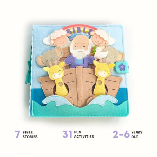Bible Old Testament Quiet Busy Books – Christian Montessori Gift for Toddlers – TinyBusy