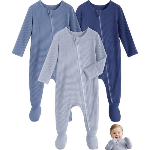 Rayon Made From Bamboo Baby Pajamas Baby Sleepers for Newborn 0-3 3-6 6-9 Months Footie Pjs Baby Boys Girls Clothes