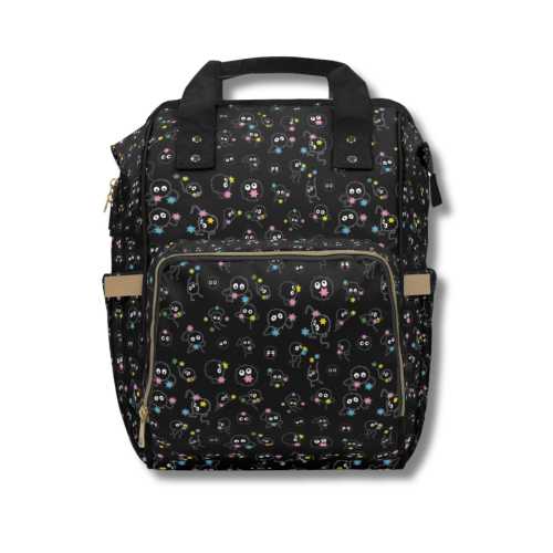 Kawaii Soot Sprite Multifunctional Diaper Backpack - Perfect for Parents, Travel, Baby Showers, Gift Idea, Stylish Baby Bag