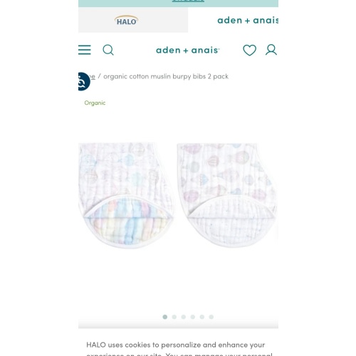 Above The Clouds Organic Burpy Bibs 2pk | aden + anais