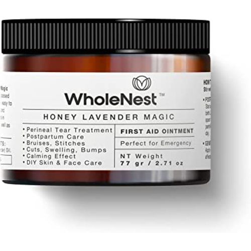 Honey Lavender Perineal Balm | Multi-Purpose Natural Healing Balm | Ideal for Postpartum, Kitchen Burns, Ingrown Toenails & After-Birth Recovery | Gentle Botanical Family Care – 2.71 oz