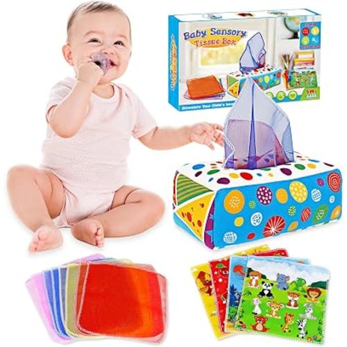 Baby Toys 6-12 Months: Baby Tissue Box 6 Month Old Montessori Toy