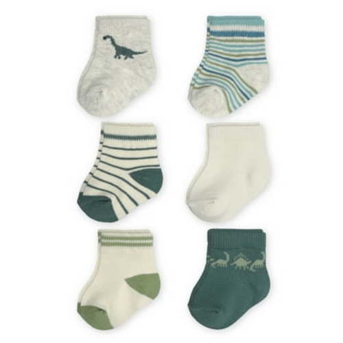 Carter's Child of Mine Baby Boys Dino Crew Socks, 6-Pack - Walmart.com