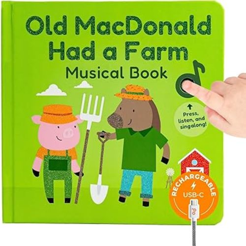 Cali's Books Old MacDonald Had a Farm Music Book for Toddlers 1-3 Years Old - Nursery Rhymes Musical Books, Interactive Baby Sound Book, Singing Toy for Children Girls, Learning Song Toys Toddler Boys