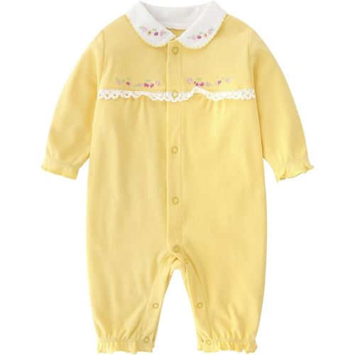 Baby One Piece Romper Soft Cotton Sleepwear Footed Jumpsuit for 0-12 Month Infant