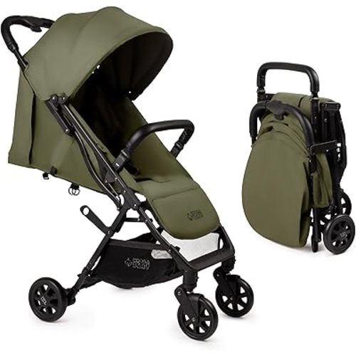 Lightweight Travel Stroller for Baby & Toddlers - Easy Fold & Compact Stroller with Canopy, Storage Basket, Multi-Position Recline & Convenient One-Hand Fold (Green)