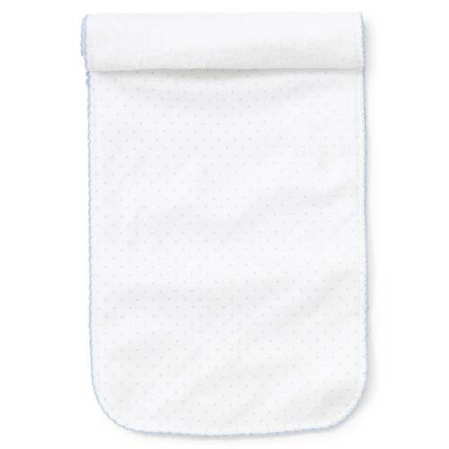 White/Blue New Kissy Dots Print Burp