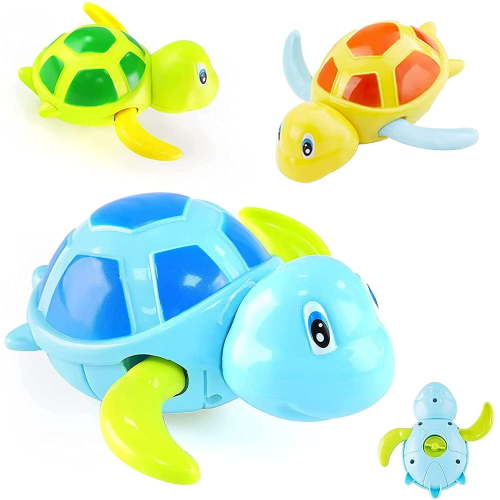 Rirool 3-Pack Wind-Up Pool Bath Toys, Floating Turtle Water Toys for Toddlers, Ages 1+