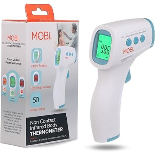 MOBI - Non-Contact Forehead Digital Thermometer with Object Temperature Mode - Touchless Fever Thermometer
