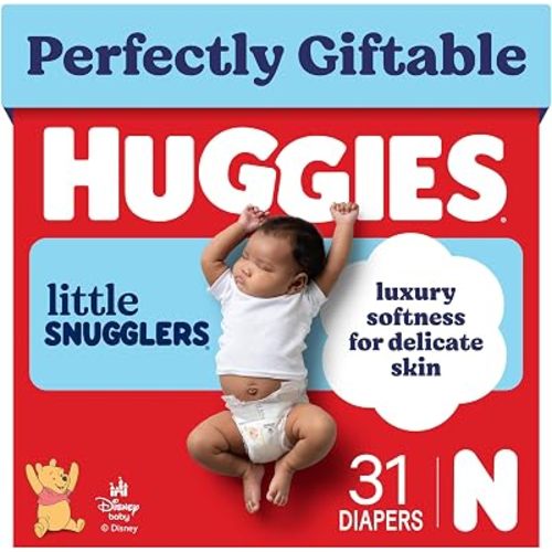 Huggies Little Snugglers Newborn Diapers, 31 Count