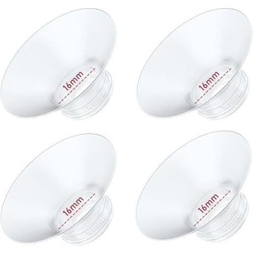 4PC Flange Insert 16mm Compatible with Momcozy M5/M6/M9/S12 Pro/V1 Pro/V1 Pro Breast Pump, Fit for Eufy/Elvie/Medela/Spectra/Lansinoh/NCVI/Lansinoh/TSRETE with 24mm Flange/Shield Breast Pump