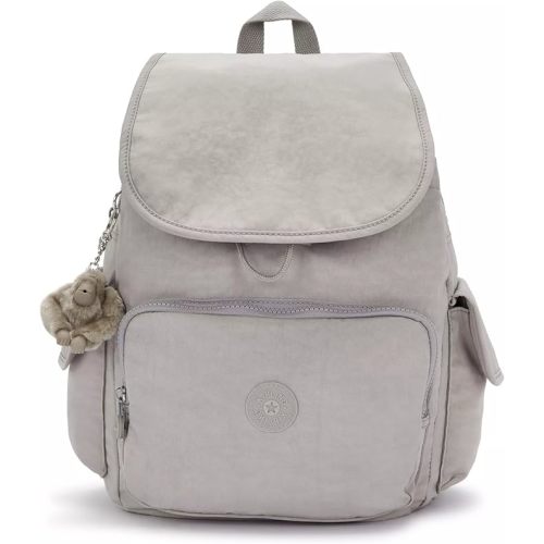 Kipling Mochila mediana para mujer, Gris, 10.5"L x 14.5"H x 6.75"D, City Pack - Mochila mediana