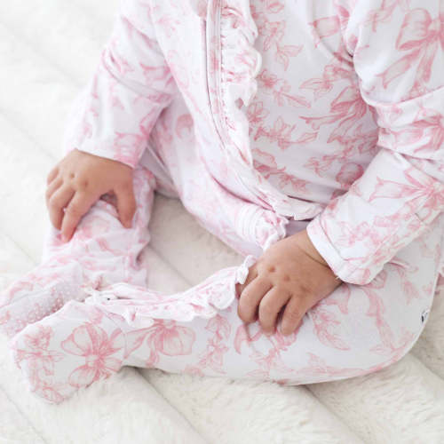Fancy Frills Ruffle Zipper Footie | Caden Lane