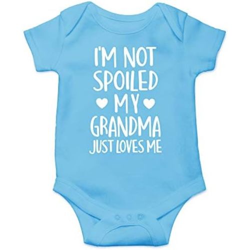I'm Not Spoiled My Grandma Just Loves Me Baby Bodysuit Adorable Comfy Romper Clothing Newborn