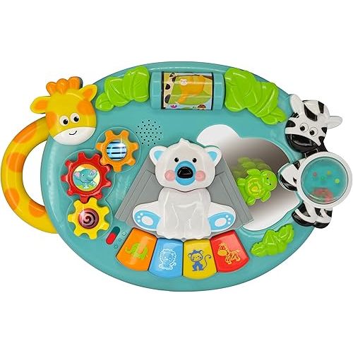 Kiddieland: Activity Center: Jungle Joy - Music & Animal Themed Interactive Toy, Activities & Gears, Piano Keys, Finger Exercises, Toddlers Ages 1 +
