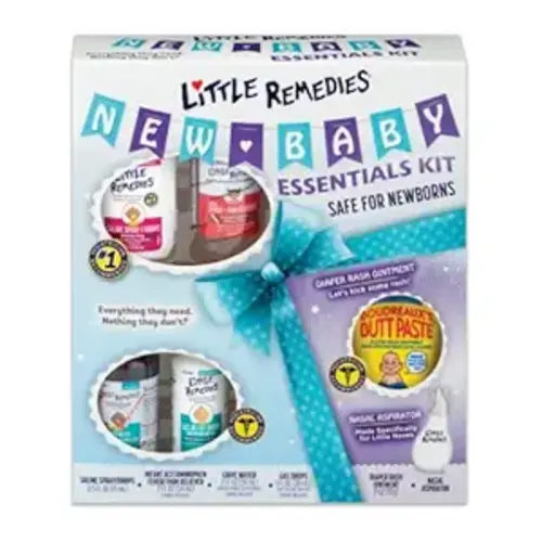 Little Remedies New Baby Essentials Kit, 6 Piece Kit for Baby's Nose and Tummy (Pack of 1)