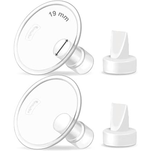 Maymom Pump Valve & MyFit 19mm Shield Compatible with Lansinoh Breast Pump Signature Pro/Smartpump/Manual Breast Pump. Replace Pump Valve. Not Original Lansinoh Pump Part