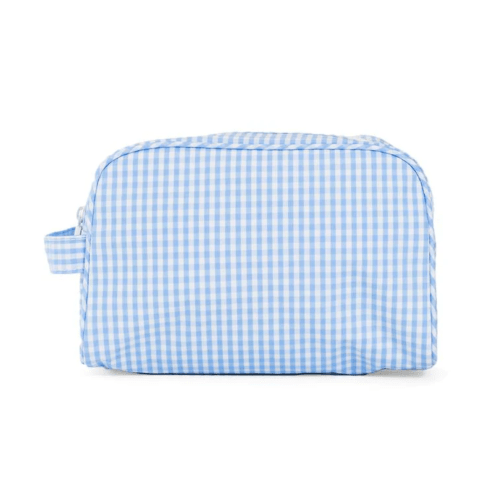 TRVL Stowaway Toiletry Bag - Gingham Sky