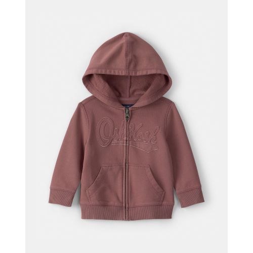 Baby OshKosh Logo Zip-Up Hoodie - Brown - OshKosh B'gosh | Carter's