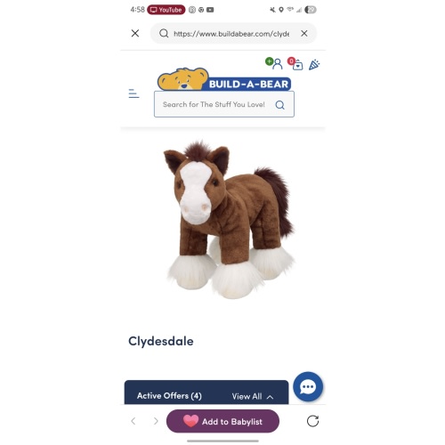 Clydesdale Stuffed Animal | Build-A-Bear®