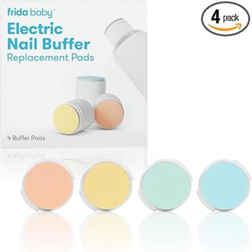 Frida Baby Electric Nail Buffer Replacement Pads, Replacement Filters, 4ct | Safe + Easy Grooming, Trimming & Filing for Newborn, Toddler & Children's Fingernails and Toenails