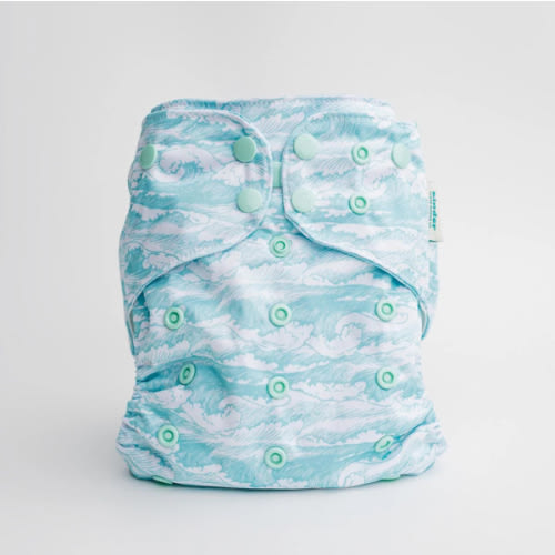 Nature: “Surf” Print - Essentials Pocket Cloth Diaper