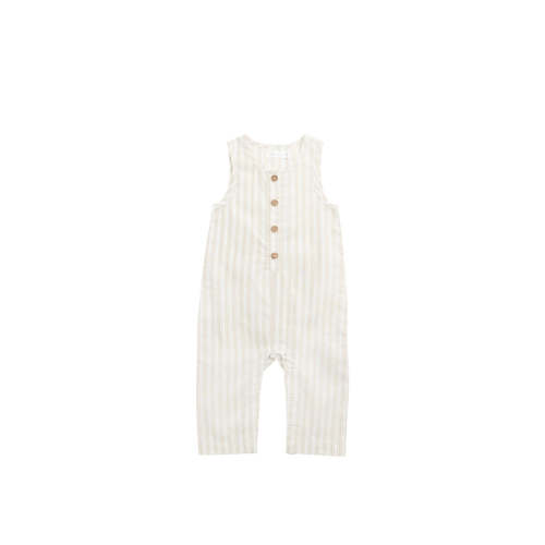 Organic Cotton Milo Jumpsuit - Variegated Stripe Foam – Jamie Kay USA