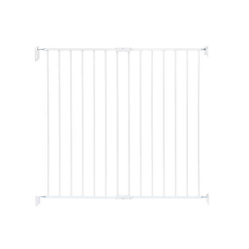 Regalo 2-in-1 Extra Tall Easy Swing Stairway and Hallway Walk Through Baby Gate, White, 38 Inch