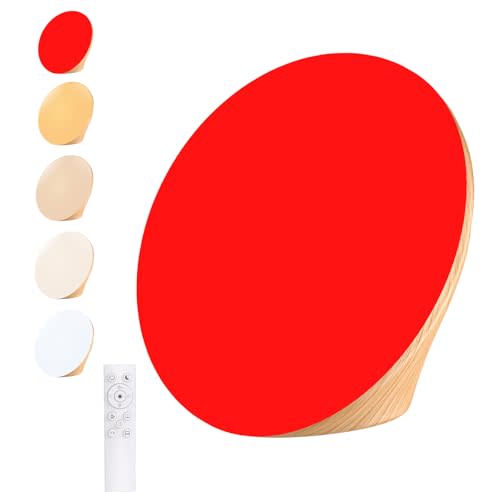 670nm Red Night Light, Red Night Sleep Lamp for Bedroom, Light Therapy Lamp with 10000 Lux Sun Light, 5 Color Temperatures, 5 Brightness Levels, 4 Timer Settings, Smart Touch & Remote Control