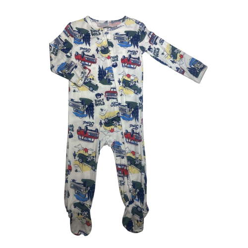 Character Baby Boys or Girls Cozy and Comfortable Viscose Two-Way Zip Footed Sleep 'N Play One-Piece Pajamas, Sizes 0M–6/9M