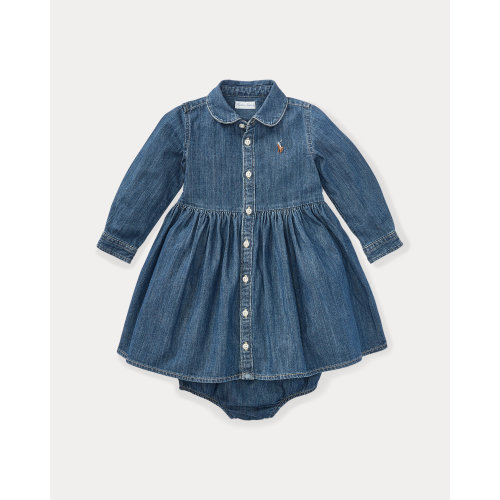 Baby Girls' Shirred Denim Shirtdress | Ralph Lauren
