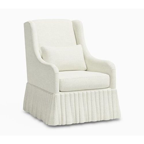 Merced Skirted Stationary Glider Performance Basketweave Slub Ivory