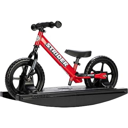 Strider Sport 2-in-1 Rocking Bike - Helps Teach Baby How to Ride a Balance Bicycle - for Kids 6 Months to 4 Years-Easy Assembly, Tool-Free Adjustments